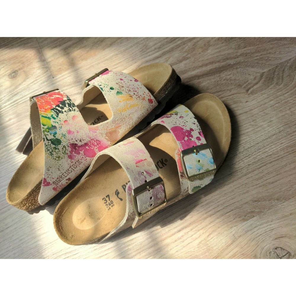 Birkenstock Arizona Flower Crush Suede Sandals - Picture 4 of 12